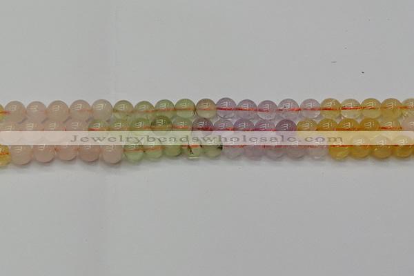 CMQ322 15.5 inches 8mm round mixed quartz beads wholesale