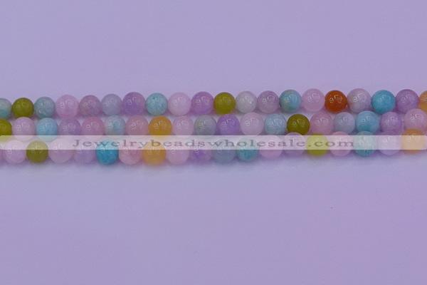 CMQ342 15.5 inches 8mm round mixed quartz gemstone beads