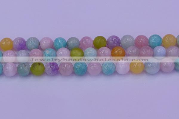 CMQ344 15.5 inches 12mm round mixed quartz gemstone beads