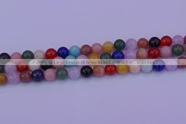 CMQ348 15.5 inches 10mm round mixed quartz gemstone beads