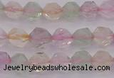 CMQ366 15.5 inches 6mm faceted nuggets mixed quartz beads