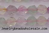 CMQ367 15.5 inches 8mm faceted nuggets mixed quartz beads