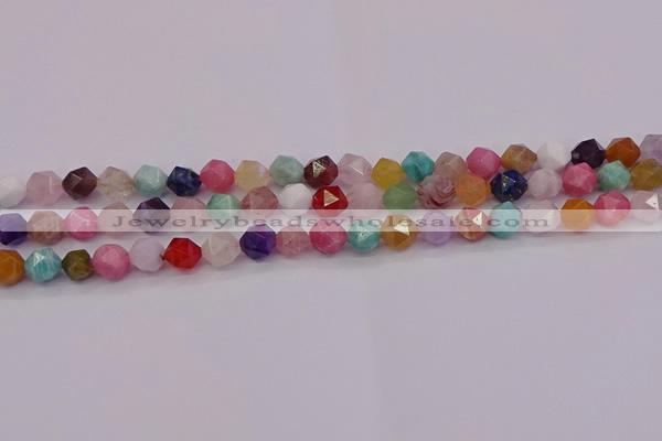 CMQ371 15.5 inches 6mm faceted nuggets mixed gemstone beads