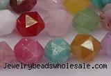 CMQ373 15.5 inches 10mm faceted nuggets mixed gemstone beads