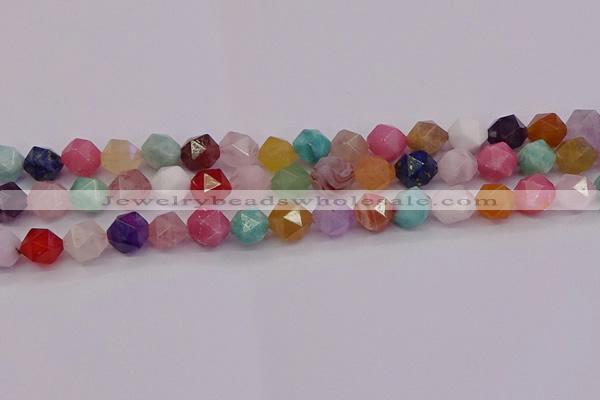 CMQ373 15.5 inches 10mm faceted nuggets mixed gemstone beads