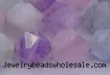 CMQ384 15.5 inches 12mm faceted nuggets mixed quartz beads