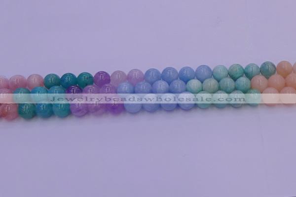 CMQ403 15.5 inches 10mm round mixed quartz beads wholesale