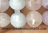 CMQ423 15.5 inches 10mm faceted round natural mixed quartz beads