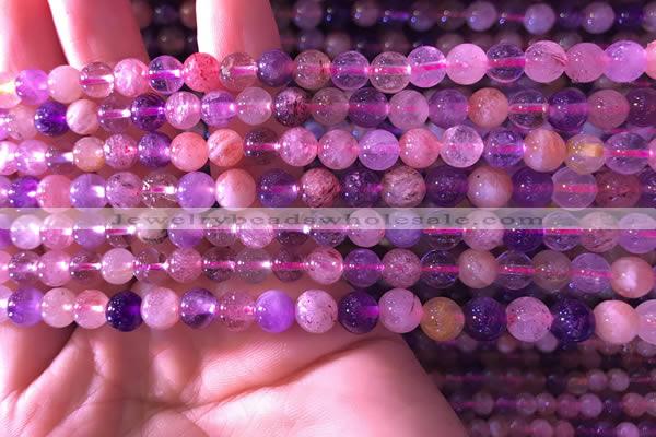 CMQ433 15.5 inches 7mm round mixed quartz beads wholesale