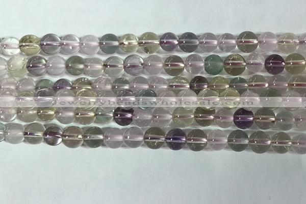 CMQ456 15.5 inches 6mm round colorfull quartz beads wholesale