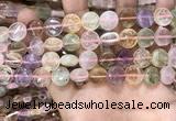 CMQ501 15.5 inches 12mm flat round colorfull quartz beads wholesale