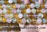 CMQ533 15.5 inches 12mm faceted round colorfull quartz beads