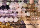 CMQ548 15.5 inches 14mm faceted round colorfull quartz beads