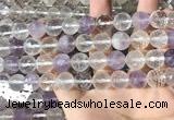 CMQ557 15.5 inches 12mm faceted round colorfull quartz beads