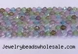 CMQ576 15.5 inches 8mm faceted round mixed quartz beads