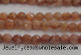 CMS1010 15.5 inches 4mm faceted round AA grade moonstone beads