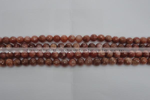 CMS1011 15.5 inches 6mm faceted round AA grade moonstone beads