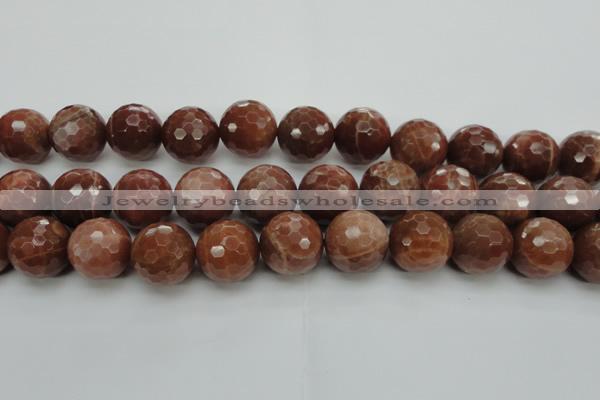 CMS1019 15.5 inches 20mm faceted round AA grade moonstone beads