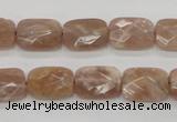 CMS103 15.5 inches 10*14mm faceted rectangle moonstone gemstone beads