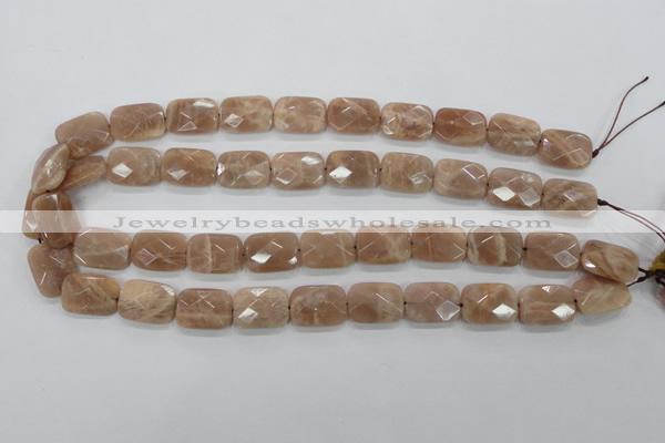 CMS104 15.5 inches 13*18mm faceted rectangle moonstone gemstone beads