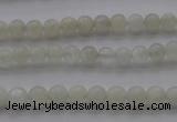 CMS1050 15.5 inches 4mm round grey moonstone beads wholesale