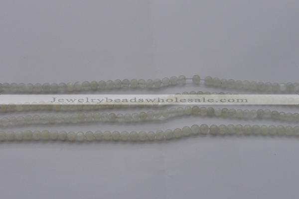 CMS1050 15.5 inches 4mm round grey moonstone beads wholesale