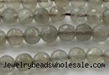 CMS1060 15.5 inches 6mm faceted round grey moonstone beads wholesale