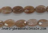 CMS107 15.5 inches 8*12mm faceted oval moonstone gemstone beads