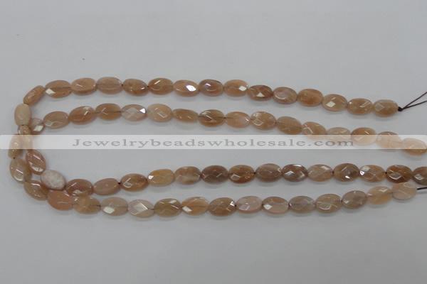 CMS107 15.5 inches 8*12mm faceted oval moonstone gemstone beads