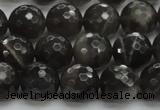 CMS1077 15.5 inches 10mm faceted round grey moonstone beads wholesale