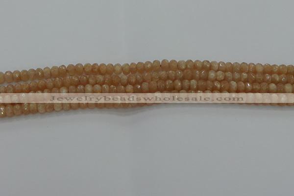 CMS1090 15.5 inches 4*6mm faceted rondelle moonstone beads