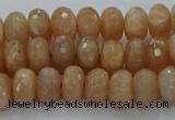 CMS1092 15.5 inches 6*10mm faceted rondelle moonstone beads