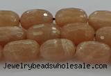 CMS1098 15.5 inches 8*12mm faceted rice moonstone gemstone beads