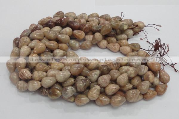 CMS11 15.5 inches 14*18mm teardrop moonstone gemstone beads wholesale