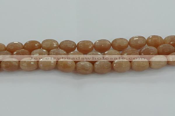 CMS1101 15.5 inches 13*18mm faceted rice moonstone gemstone beads