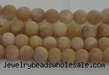 CMS1120 15.5 inches 4mm round matte moonstone gemstone beads