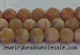 CMS1121 15.5 inches 6mm round matte moonstone gemstone beads