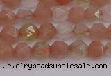 CMS1136 15.5 inches 6mm faceted nuggets rainbow moonstone beads