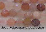 CMS1166 15.5 inches 6mm faceted round rainbow moonstone beads