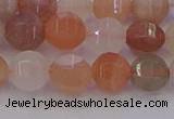 CMS1167 15.5 inches 8mm faceted round rainbow moonstone beads