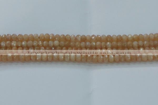 CMS1170 15.5 inches 4*6mm faceted rondelle moonstone beads