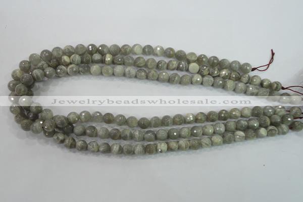 CMS123 15.5 inches 8mm faceted round moonstone gemstone beads