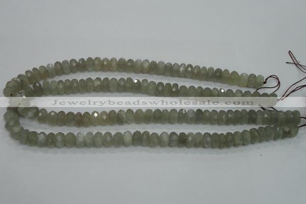 CMS128 15.5 inches 6*10mm faceted rondelle moonstone gemstone beads