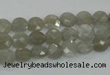 CMS129 15.5 inches 8mm faceted coin moonstone gemstone beads