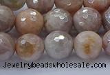 CMS1303 15.5 inches 10mm faceted round AB-color moonstone beads