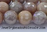 CMS1304 15.5 inches 12mm faceted round AB-color moonstone beads