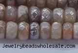 CMS1322 15.5 inches 5*8mm faceted rondelle AB-color moonstone beads