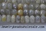 CMS1331 15.5 inches 4*6mm faceted rondelle AB-color grey moonstone beads