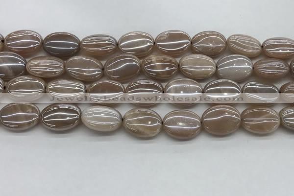 CMS1350 15.5 inches 12*16mm oval AB-color moonstone beads