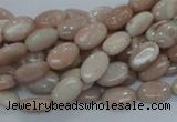 CMS14 15.5 inches 8*12mm oval moonstone gemstone beads wholesale